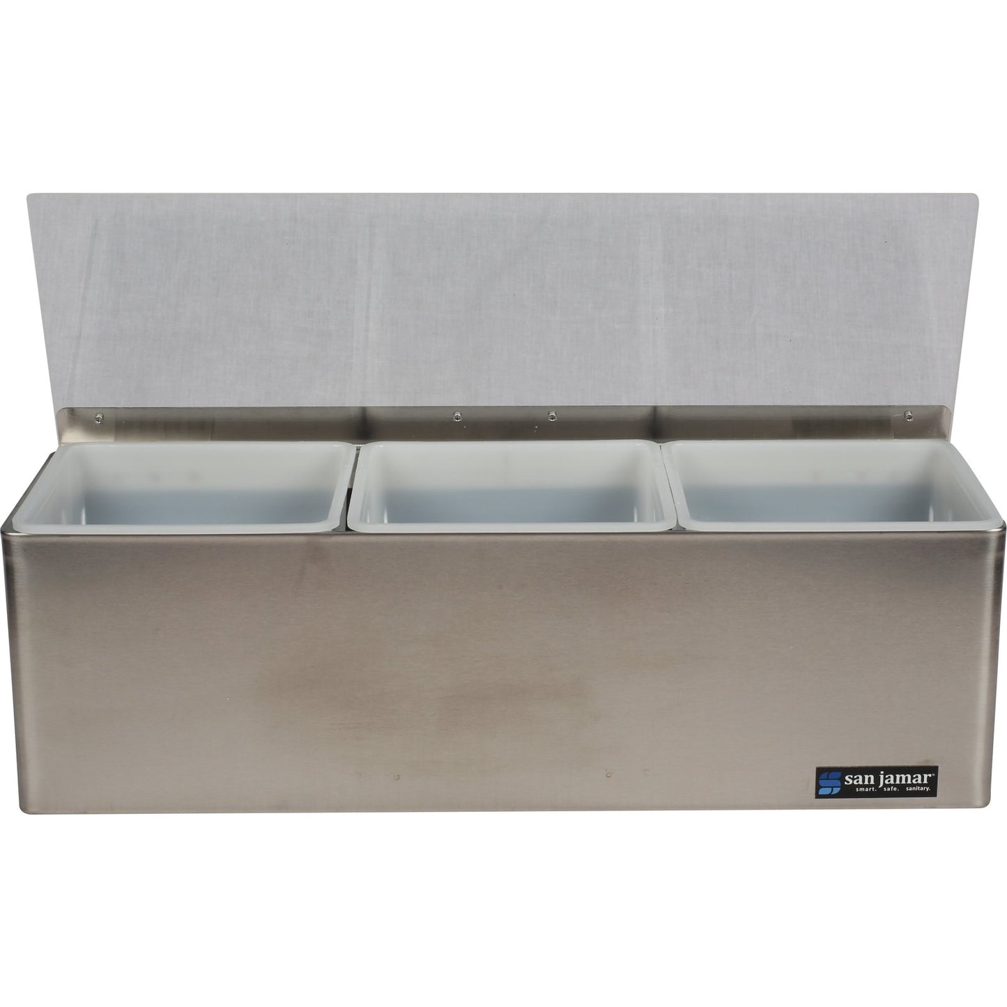 San Jamar B6183L 3 Quart Stainless Steel EZ-Chill Garnish Centers