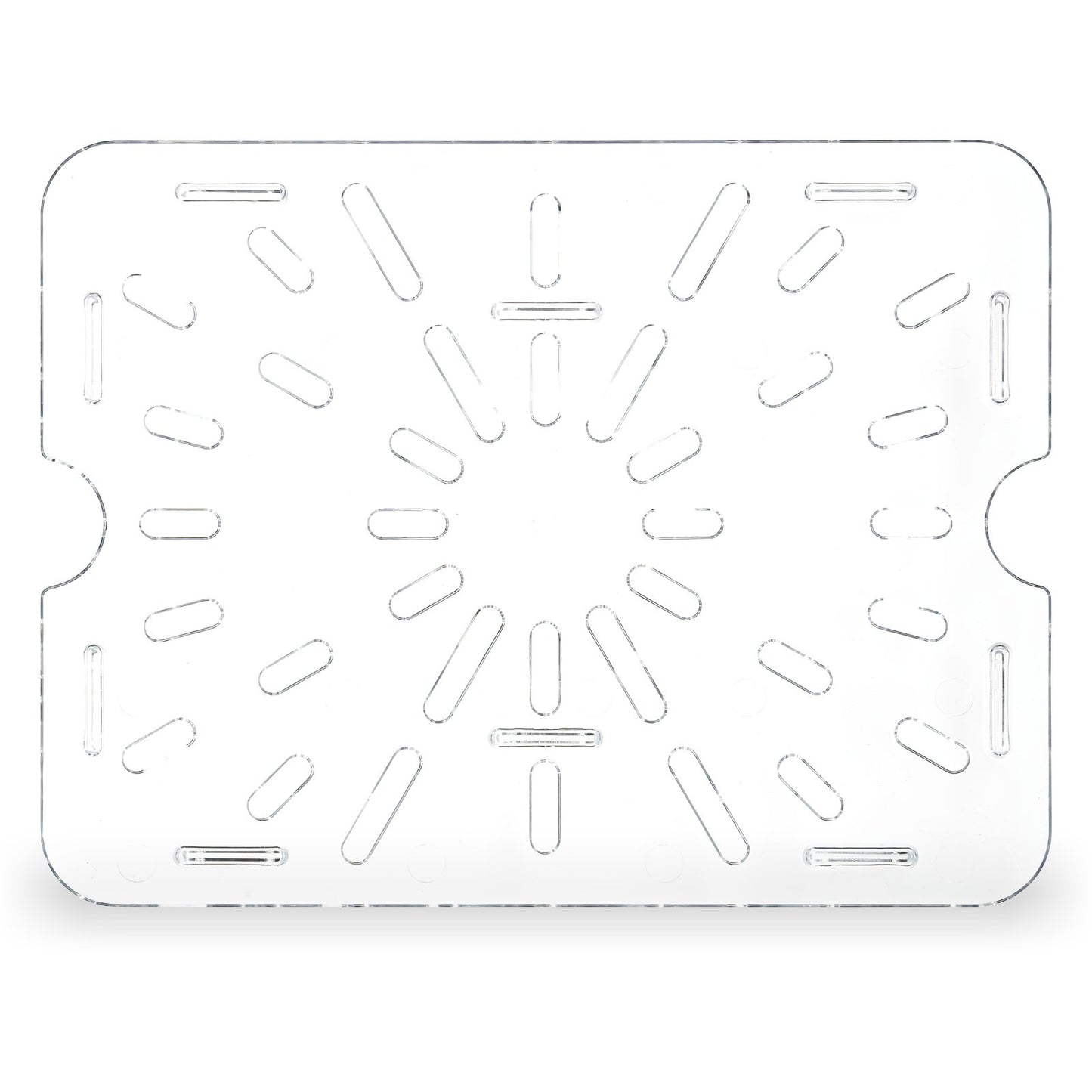 Carlisle 1023507 1/2 Size Clear Polycarbonate StorPlus Food Pan Drain Grate