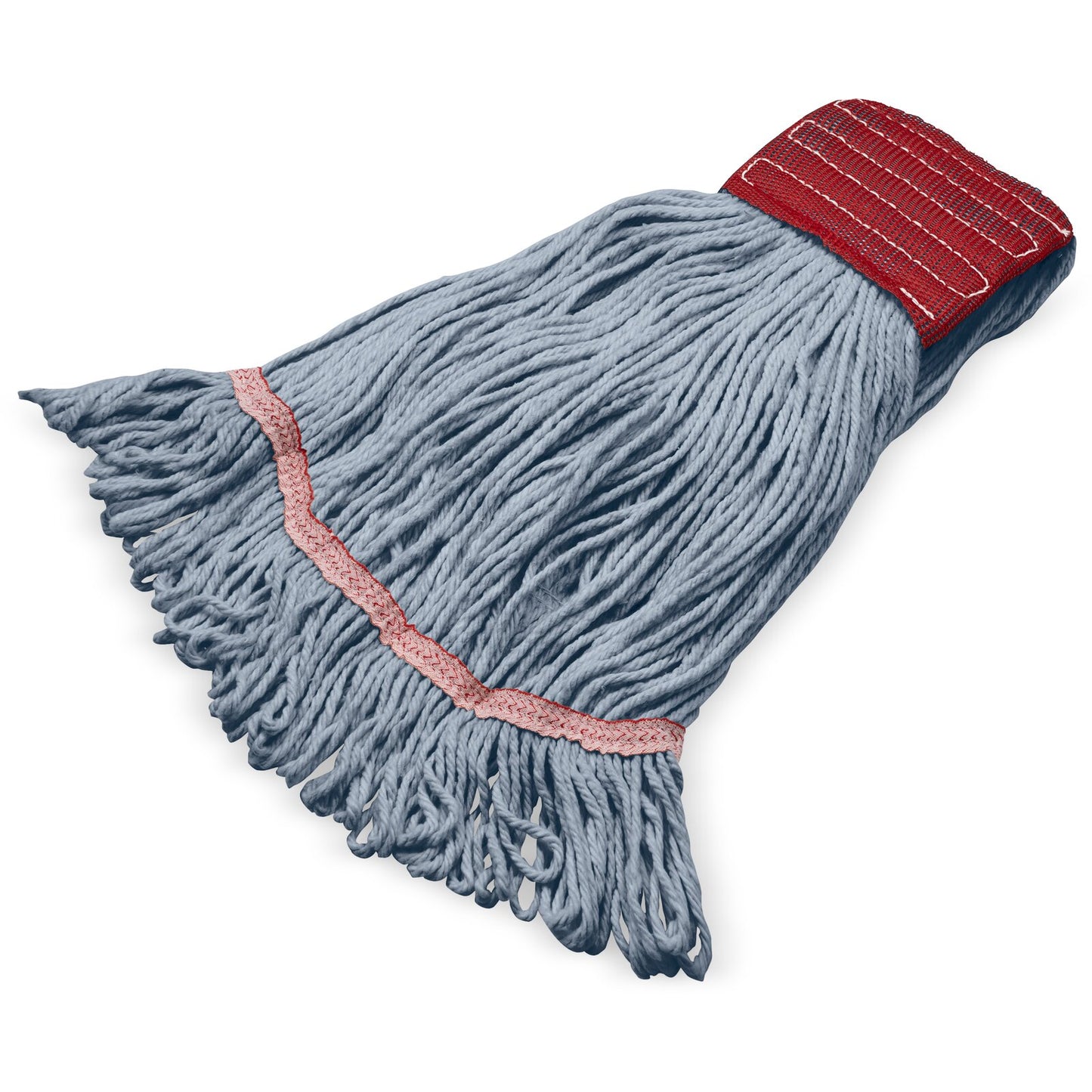 Carlisle 369125G14 Large Blue Grease Release Looped-End Mop w/ Red Band