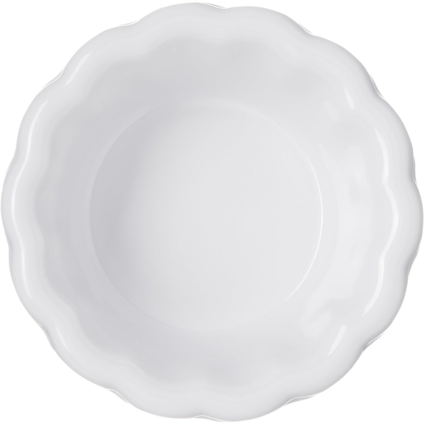 Carlisle 4394202 1 oz White Melamine Scalloped Ramekin