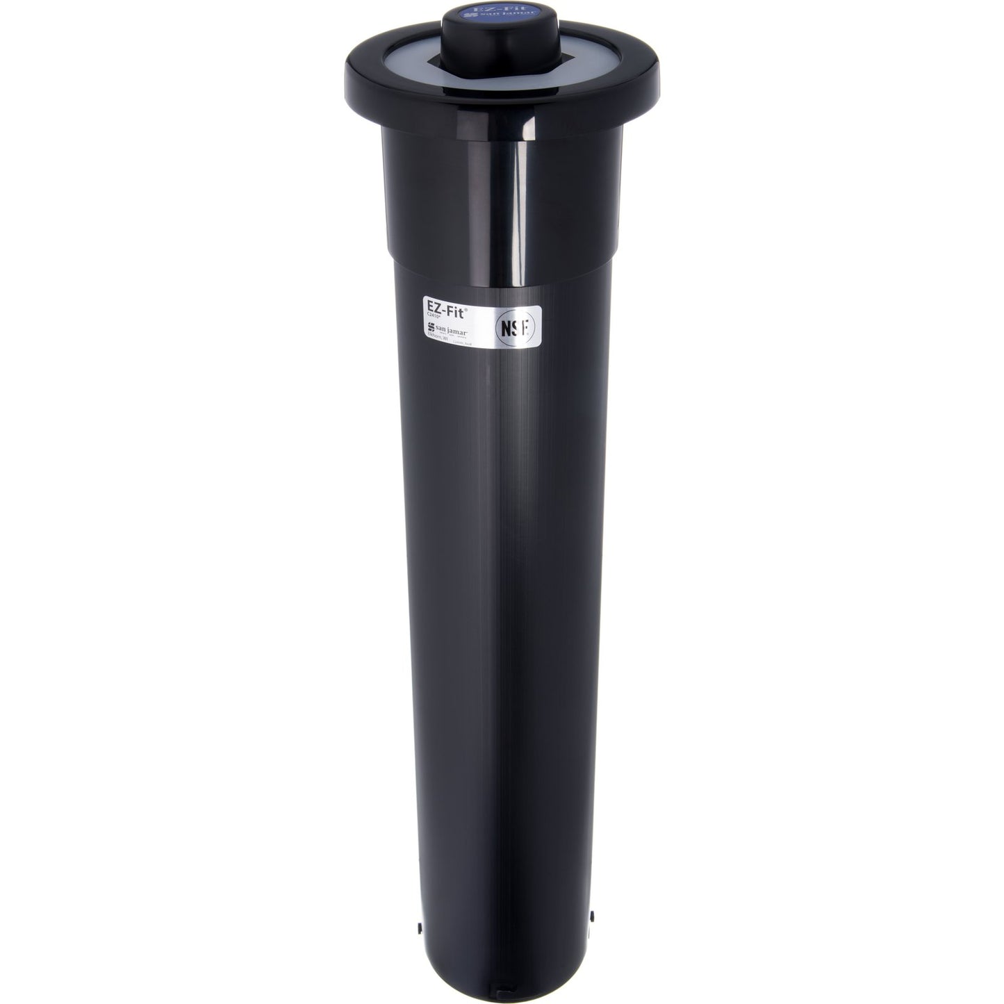 San Jamar C2210C18 18" Black Euro EZ-Fit Cup Dispenser Mount