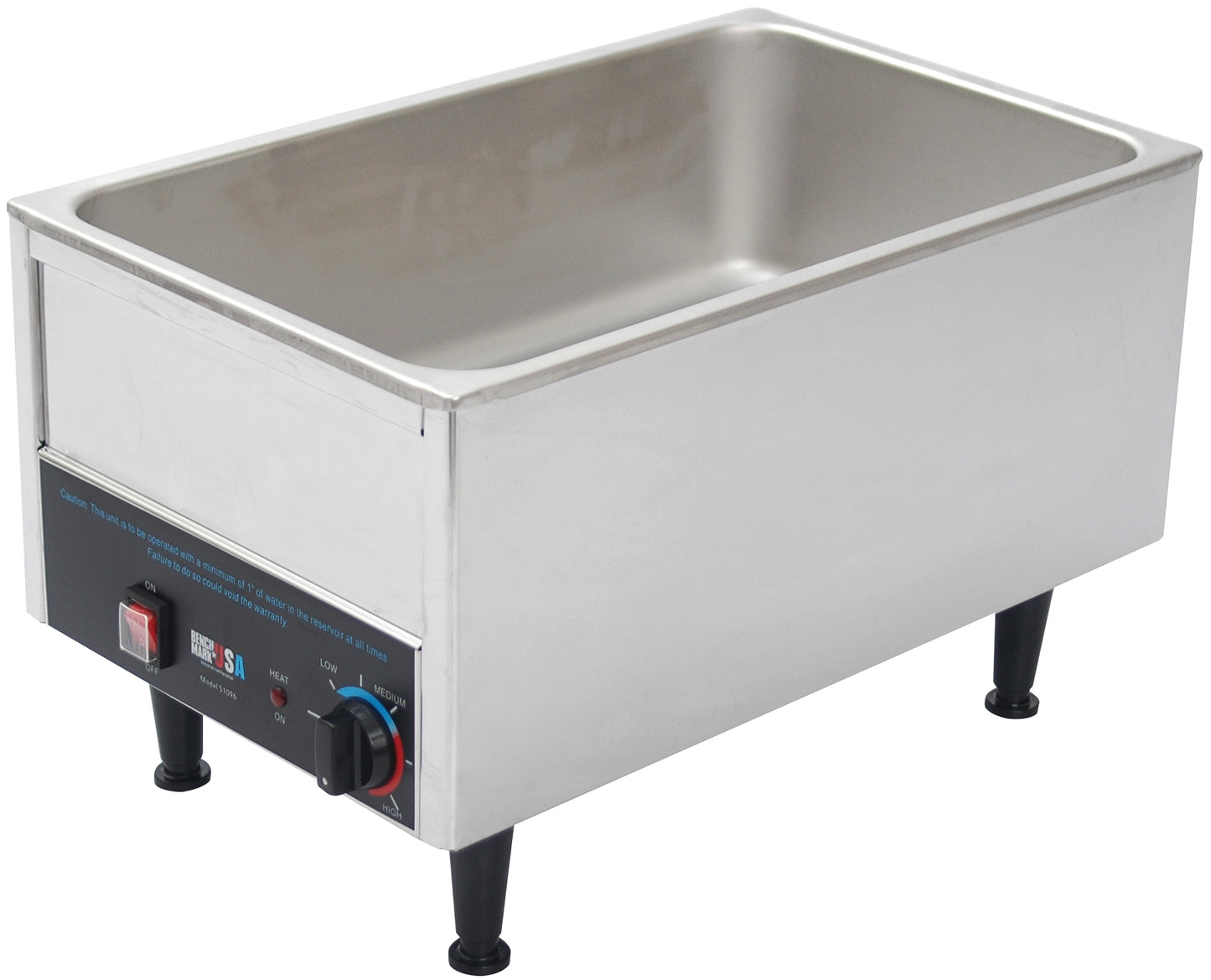 Winco 51096 Benchmark Stainless Steel Food Warmer 12" x 20"