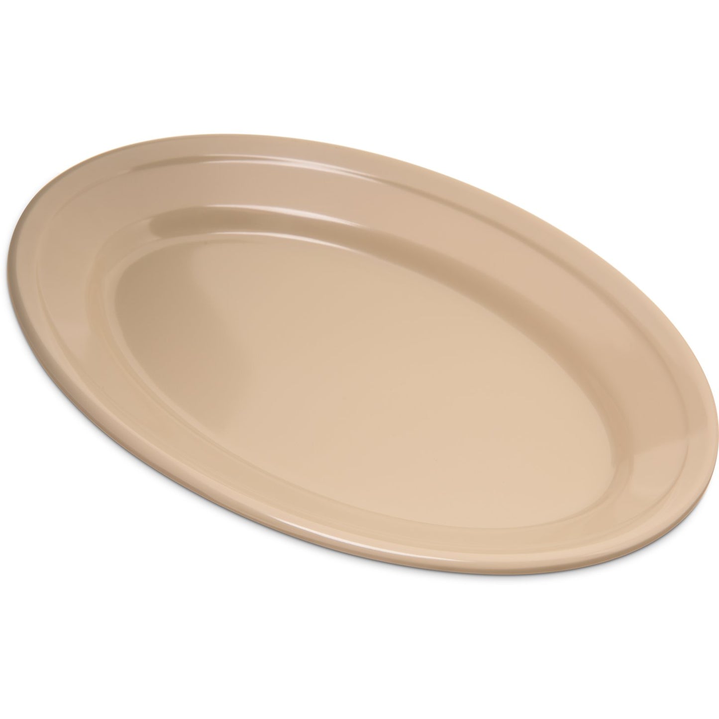 Carlisle 43563-825 9.25" x 6.25" Tan Dallas Ware Melamine Oval Platter Tray