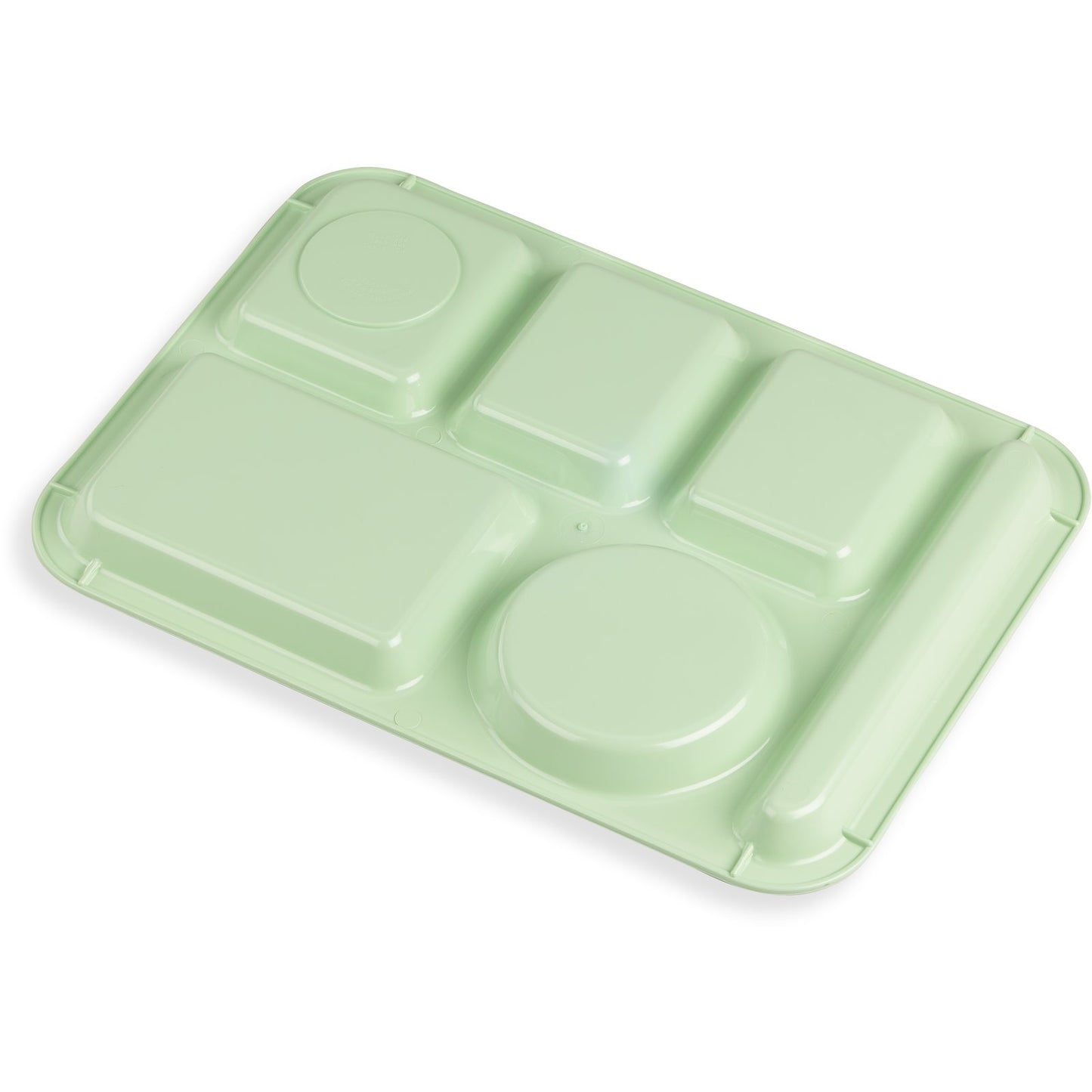 Carlisle 61409 10" x 14" Green 6-Compartment ABS Left-Hand Tray