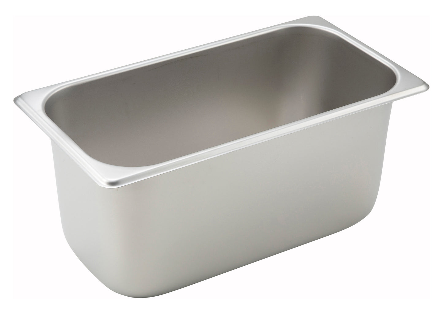 Winco SPT6 1/3 Size Stainless Steel Straight-sided Steam Pan, 6" Deep