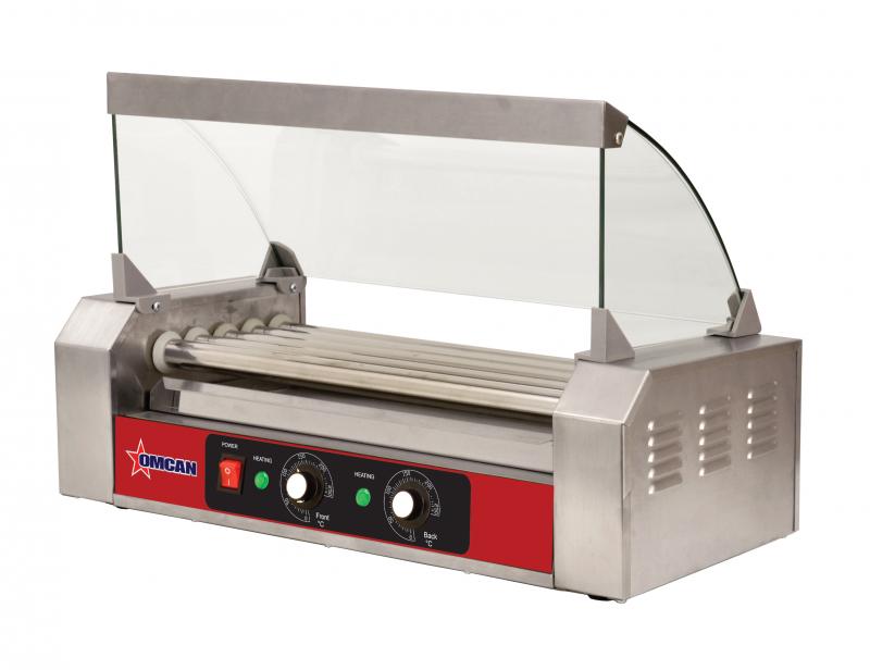 Omcan 44154 Optional Grill Sneeze Guard for Hot dog Roller with 9 Rollers