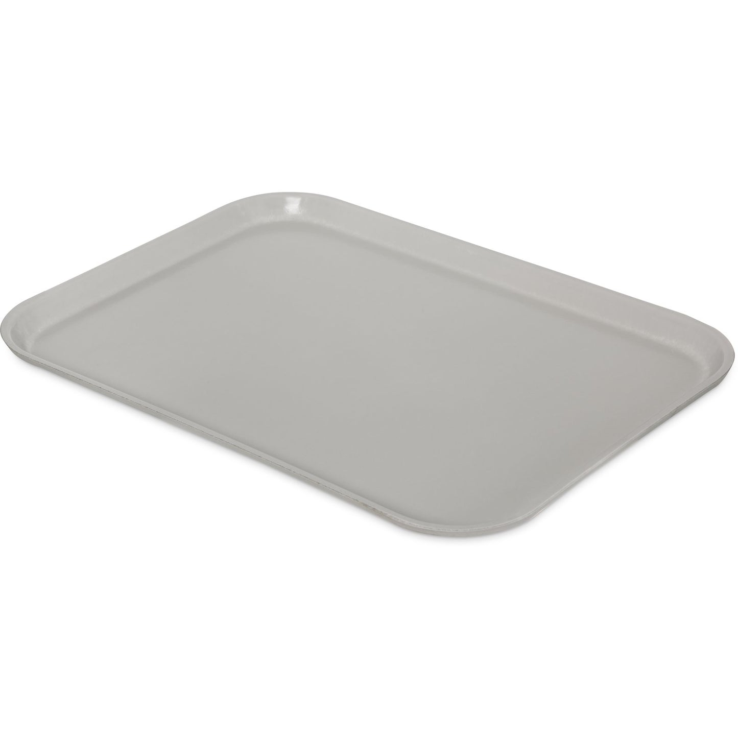 Carlisle 1612FG002 16.4" x 12" Smoke Gray Solid Rectangular Glasteel Tray