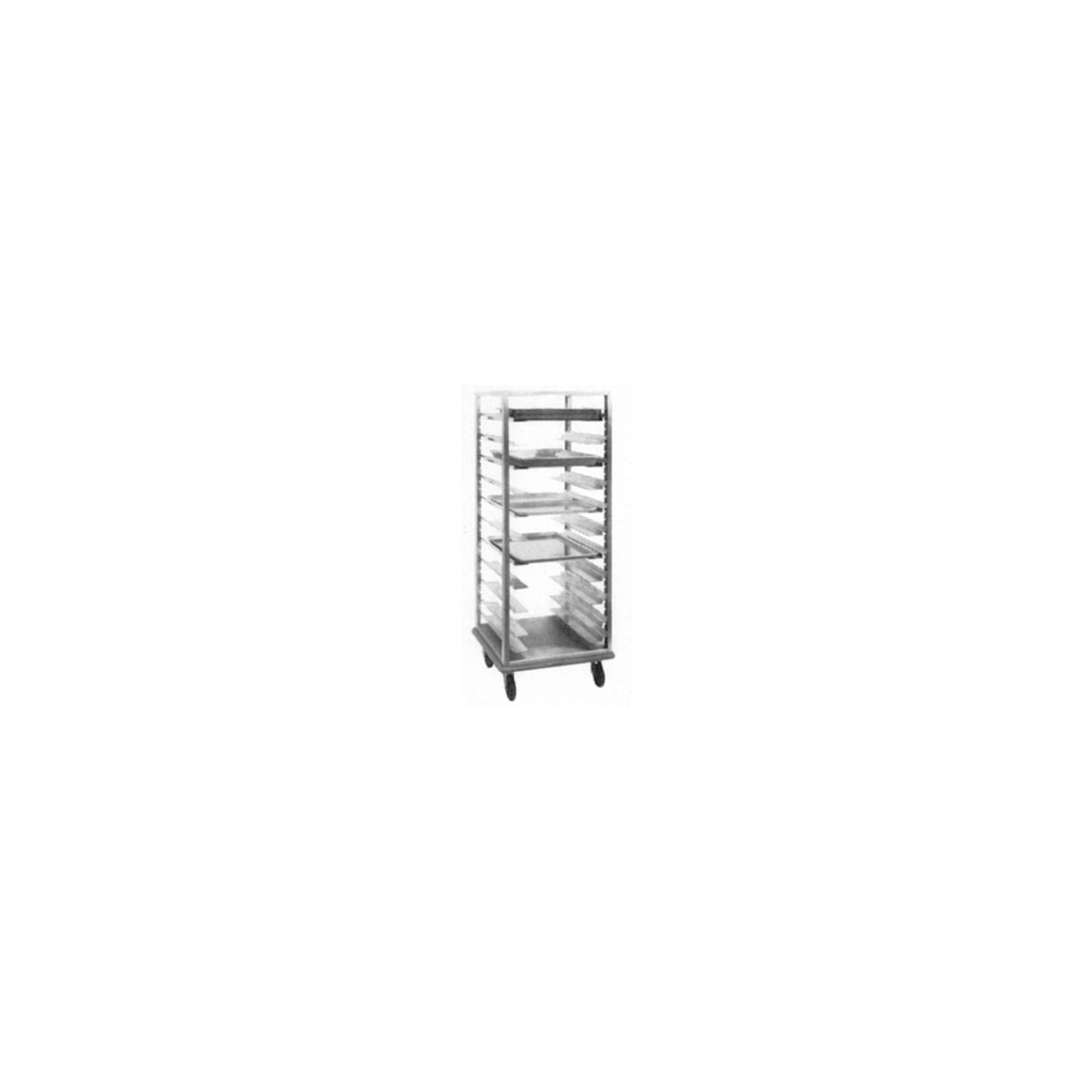 Dinex DXPRIU6912 Silver Aluminum Front Load Universal Guide Roll-In Rack