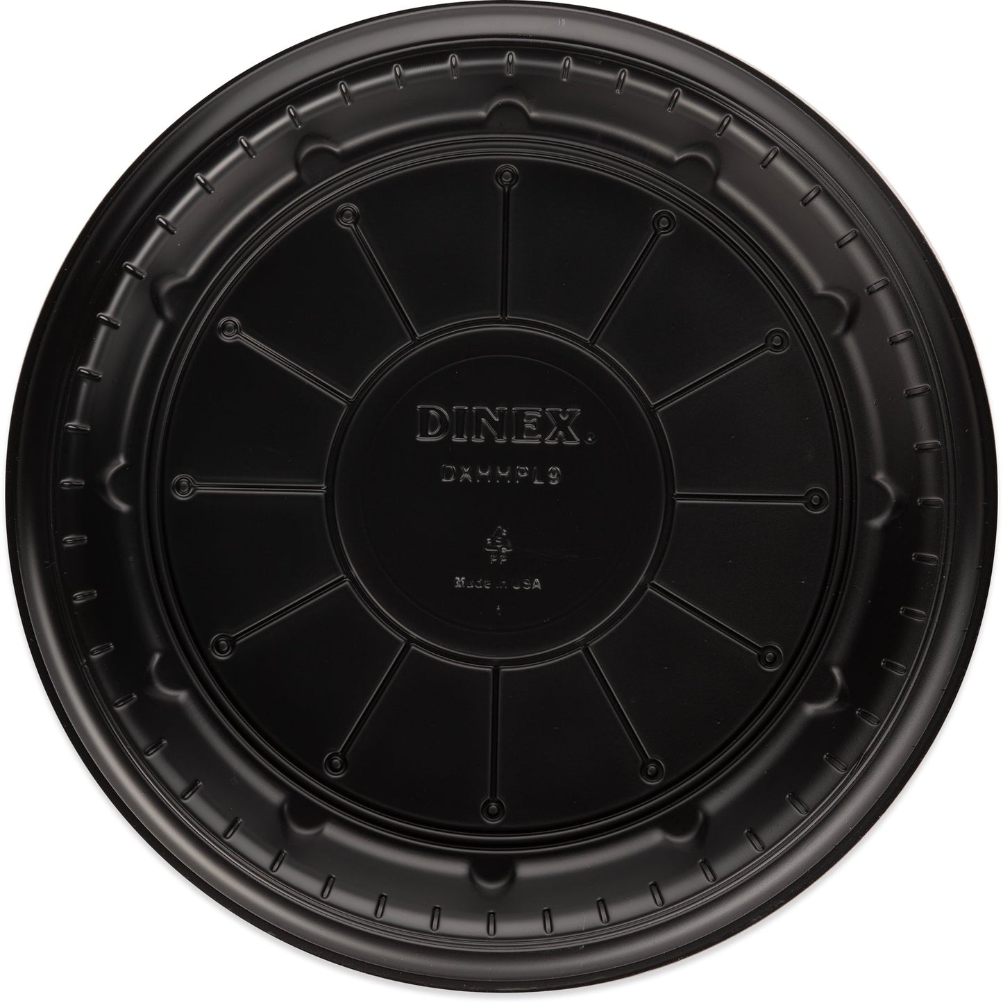 Dinex DXHHPL903 9" Black High Heat Disposable Plate (500/cs)