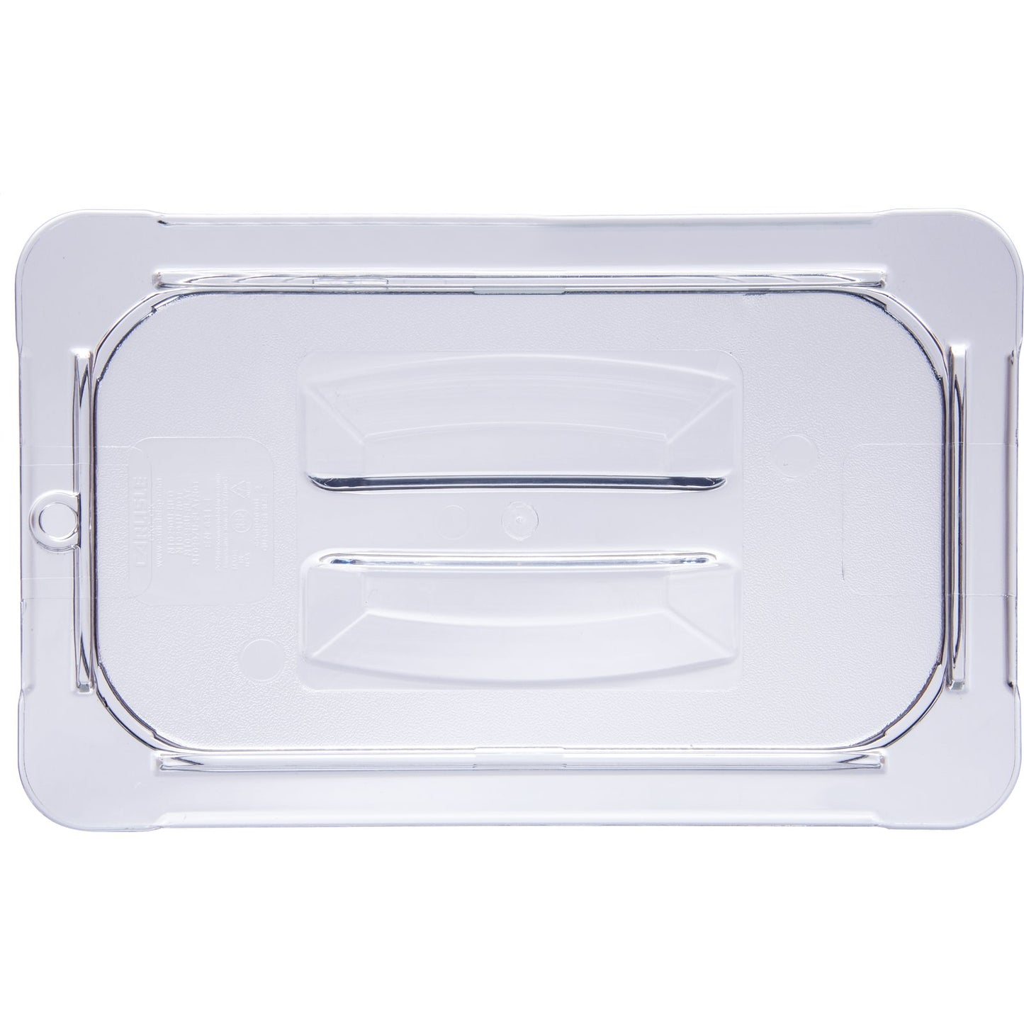 Carlisle 10290U07 1/4 Size Clear Polycarbonate StorPlus Handled Universal Lid