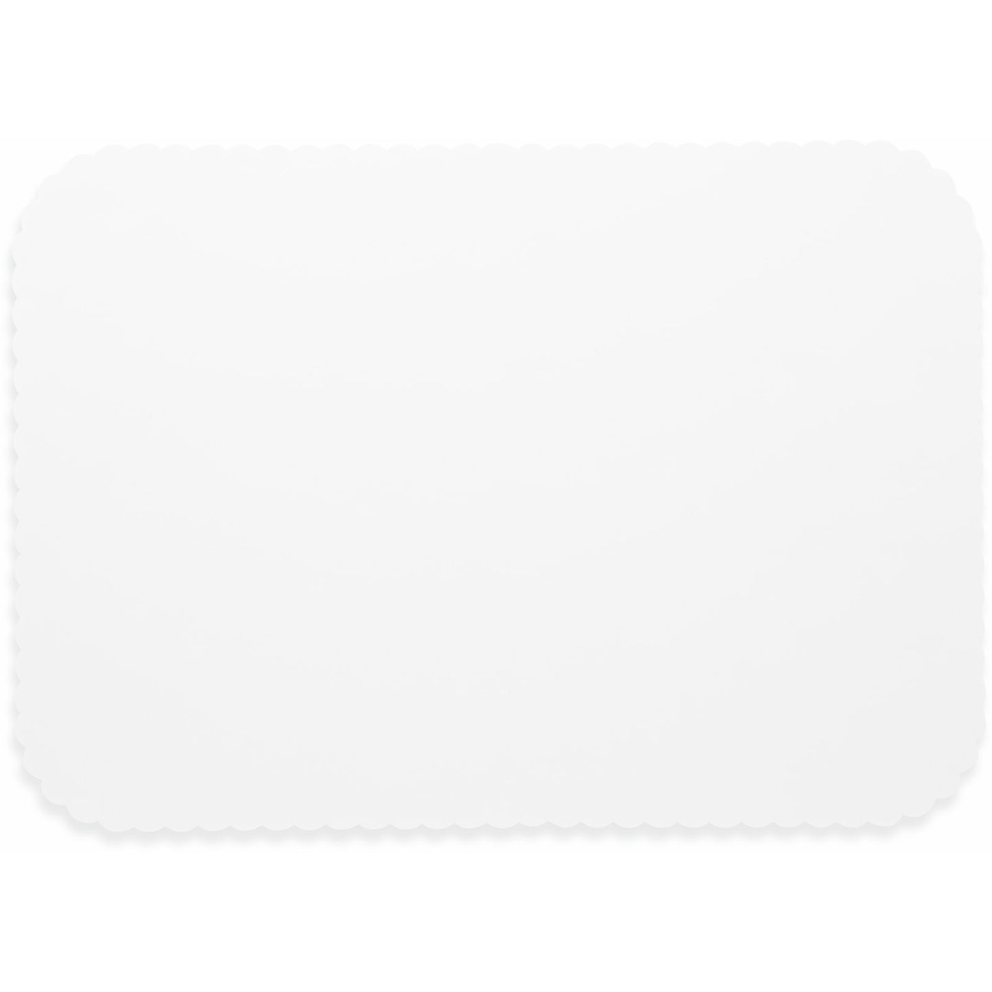 Carlisle DX5999M00102 13-5/8" x 18-3/4" White Embossed, Scalloped Edge/ Round Corner