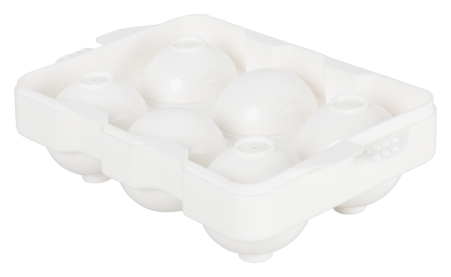 Winco ICCP-6W White 6-Compartment Plastic Ice Cube Tray