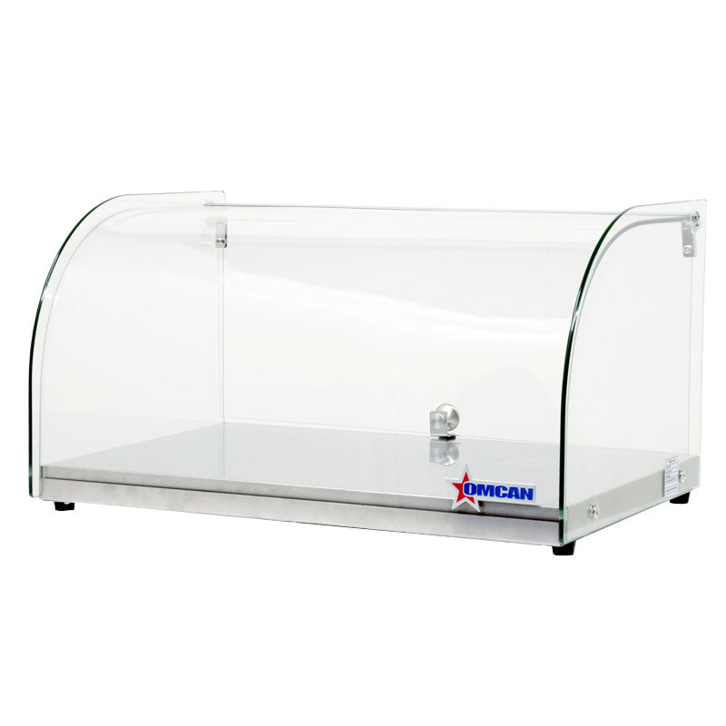 Omcan 44370 25 L 22-inch Countertop Food Display Case with Curved Front Glass