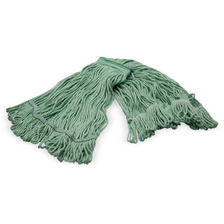 Carlisle 369417B09 Medium Green Acrylic Fiber 4 Ply Looped-End Mop w/ Green Band