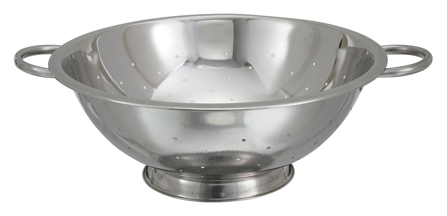 Winco COD-14 14 Qt. 16.5" Stainless Steel Colander