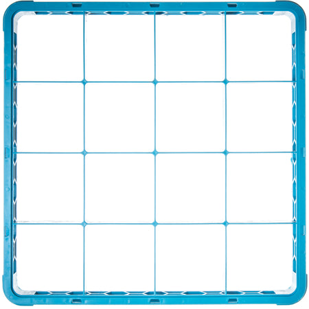 Carlisle RE1614 Carlisle Blue 16-Compartment Polypropylene OptiClean Divided Glass Rack Extender 1.78"