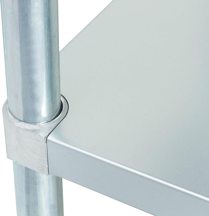 Thorinox DSST-2472-BK 24"x72" Stainless Steel Work Table with Backsplash & Galvanized Steel Undershelf & Legs