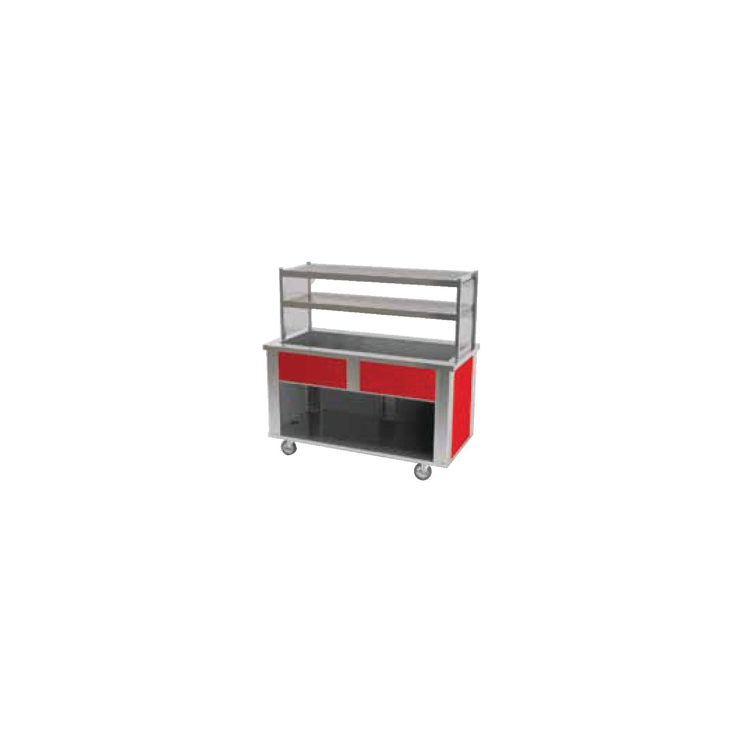 Dinex DXP4CI 63" x 30" x 36" 4-Well Stainless Steel DineXpress Ice Bath Cold Food Counter