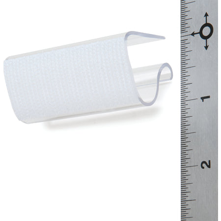 Carlisle 5CC200PC-12 12 pack 2.5" Clear Polycarbonate Wide Plastic Skirting Clip, Hook & Loop Heade