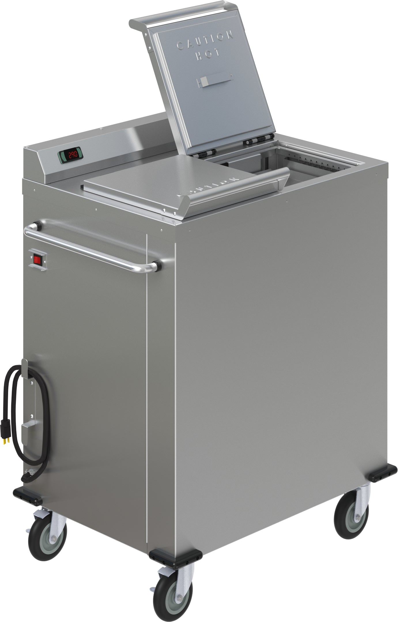 Dinex DXPSBH2PWB 10.00" Plates 2 Silo Stainless Steel Colossus Combo Plate & Base Heater