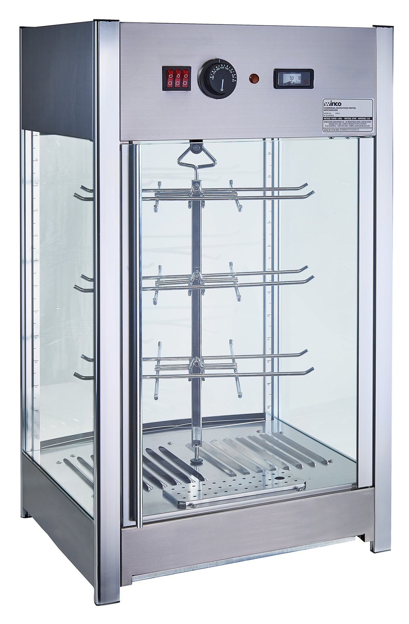 Winco EDM-2 14" Rack Electric Display Merchandiser, Adjustable Temperature