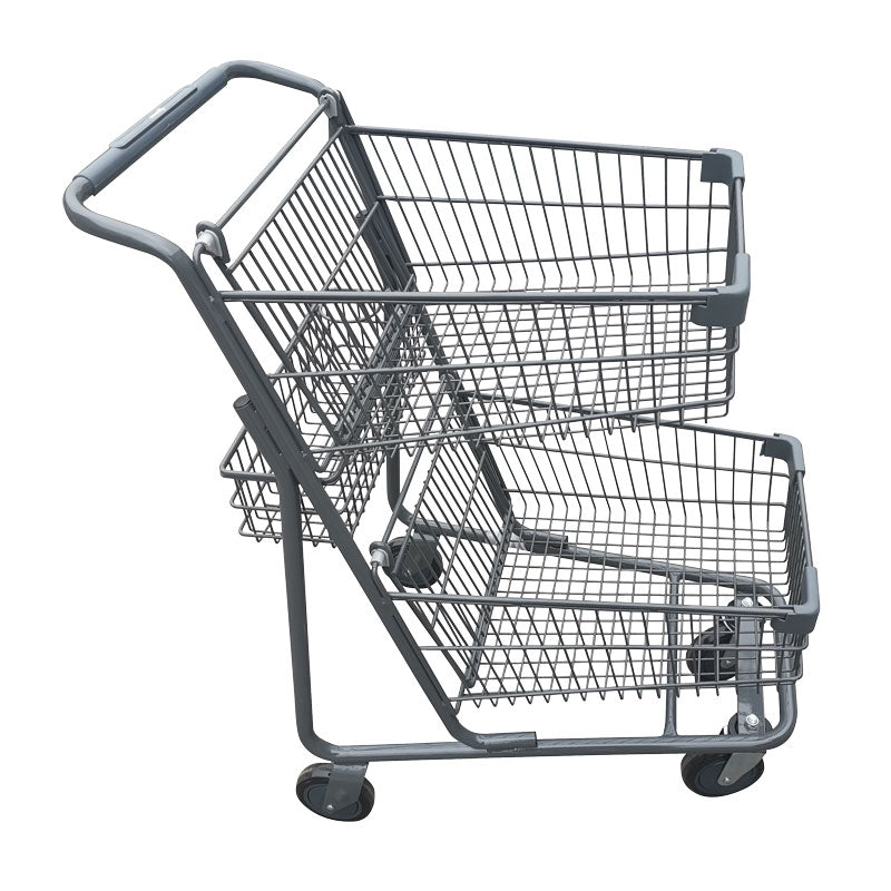 Omcan 44555 Shopping Cart - Double Baskets