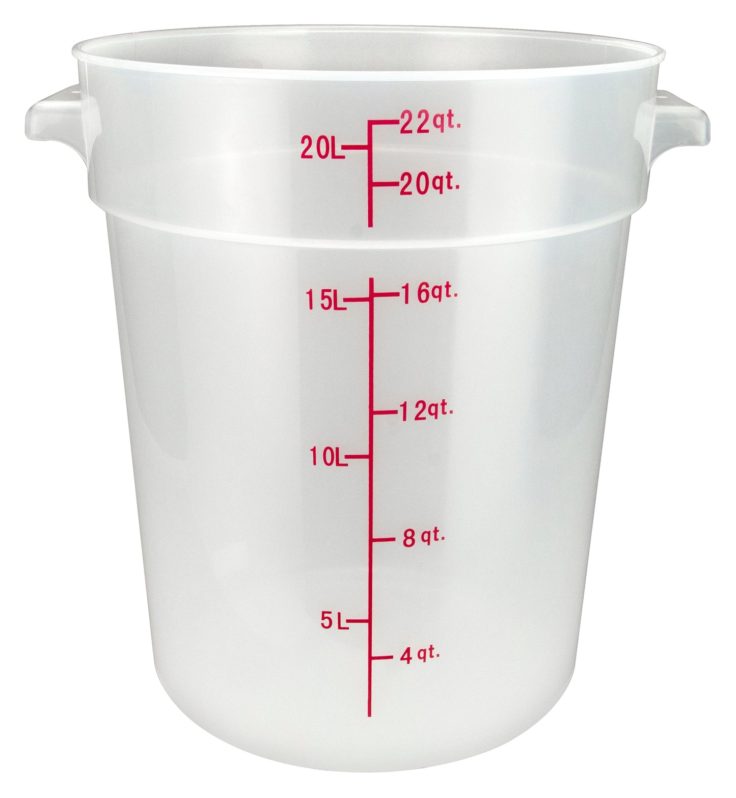 Winco PTRC-22 22 Qt. Translucent Polypropylene Storage Container