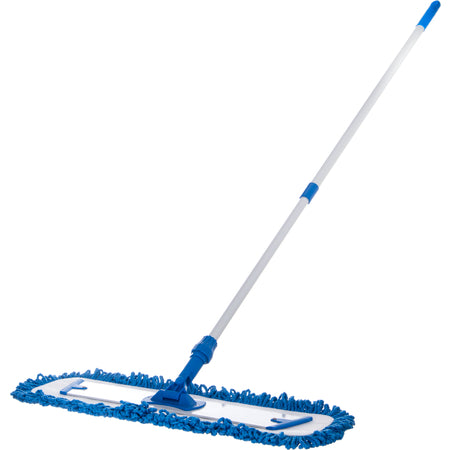Carlisle 363312414 24" Blue Polyester/Polyimide Blend Microfiber Dry Mop Pad
