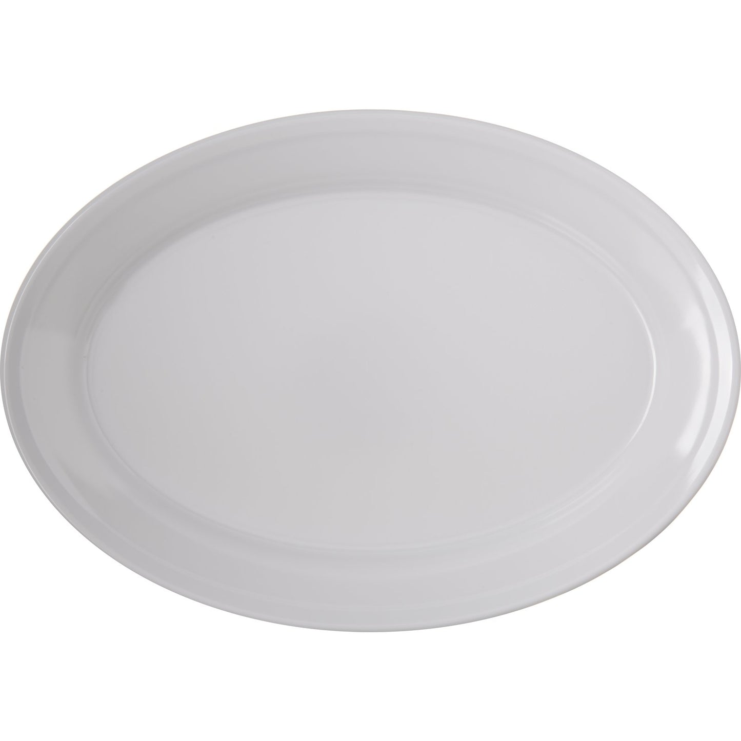 Carlisle 4356002 12" x 8.5" White Dallas Ware Melamine Oval Platter Tray
