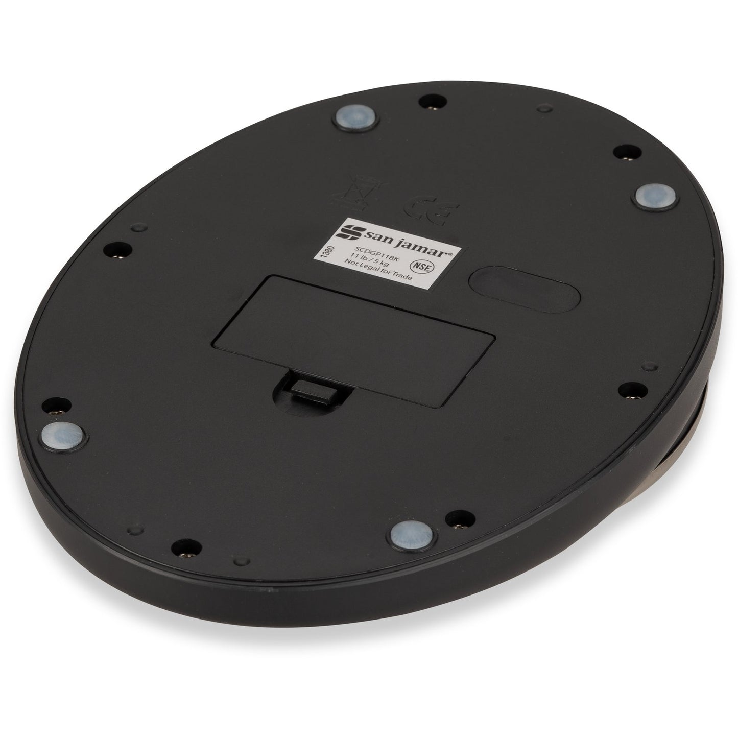 San Jamar SCDGP11BK 11 lb/5 kg Black NSF Listed Digital Scale