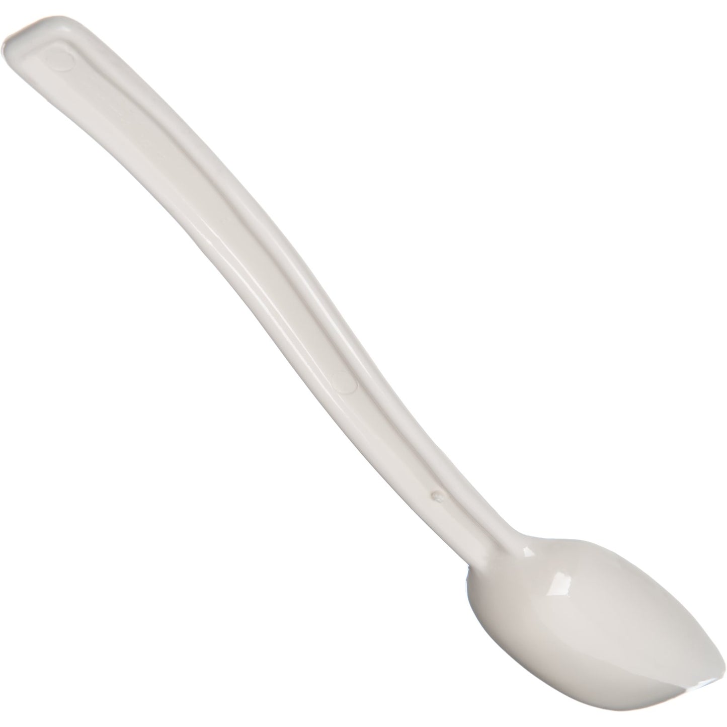 Carlisle 446002 0.5 oz 9" White Polycarbonate Solid Spoon