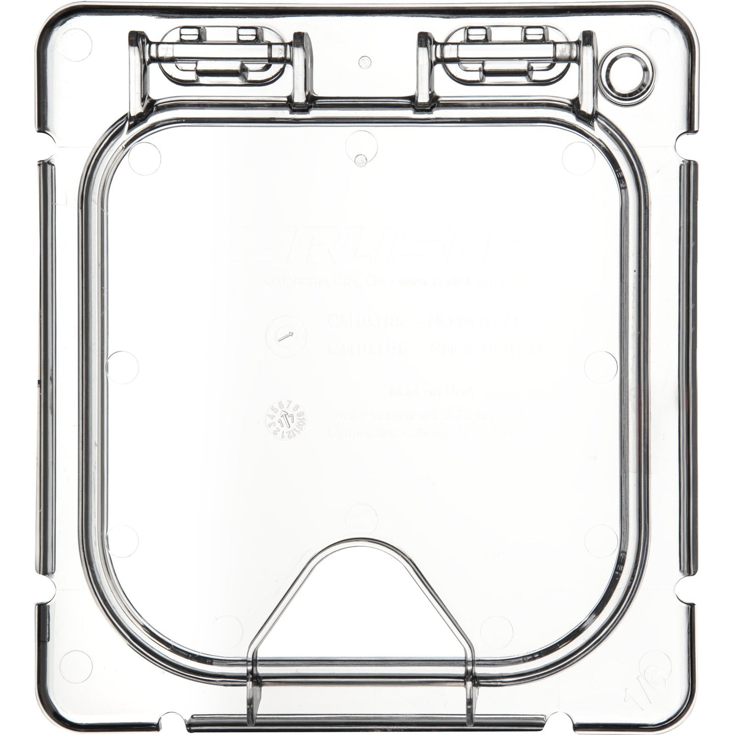 Carlisle CM10319Z07 1/6 Size Clear Coldmaster EZ Access Lid with Notch