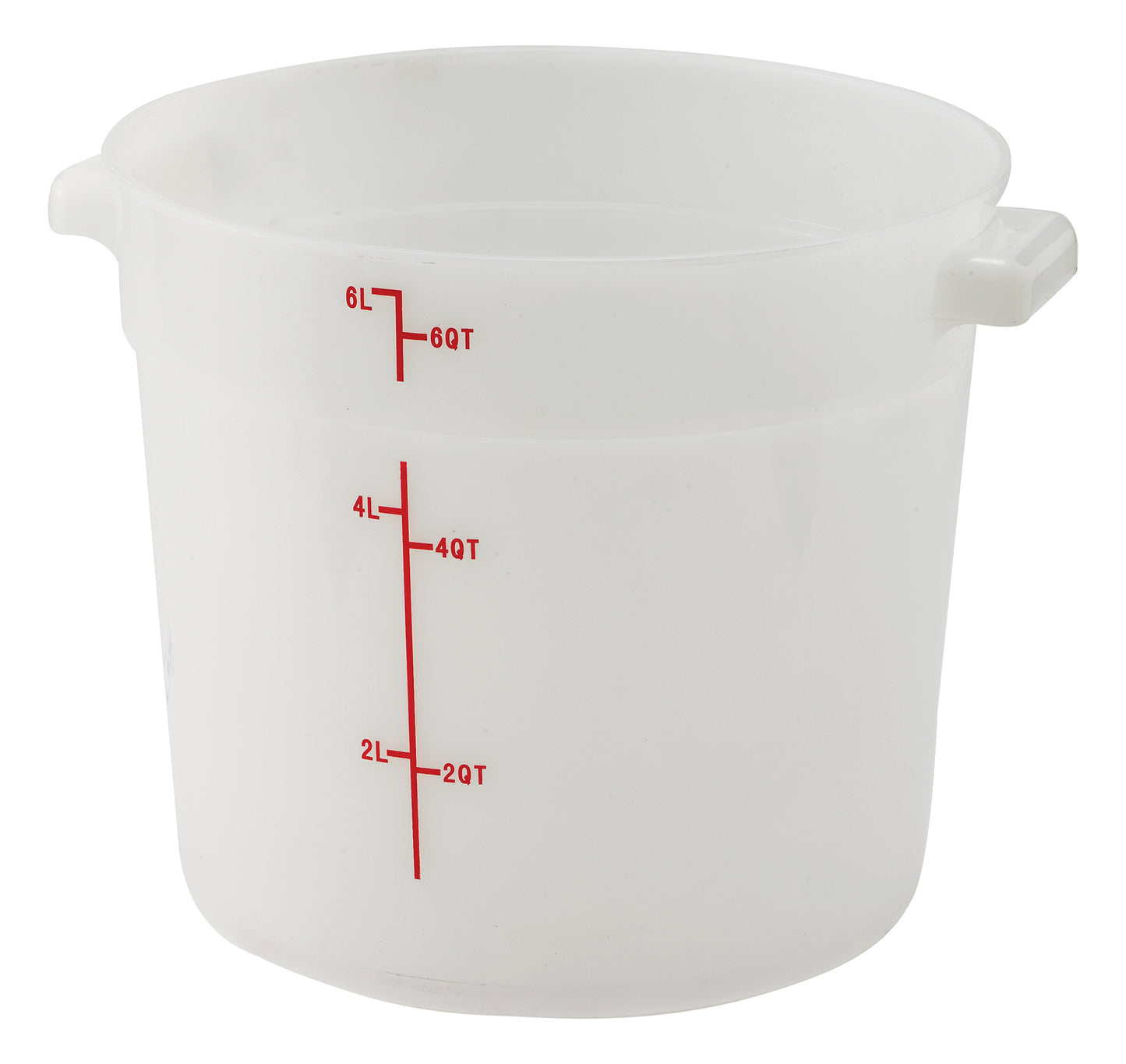 Winco PPRC-6W 6 Qt. White Polypropylene Storage Container