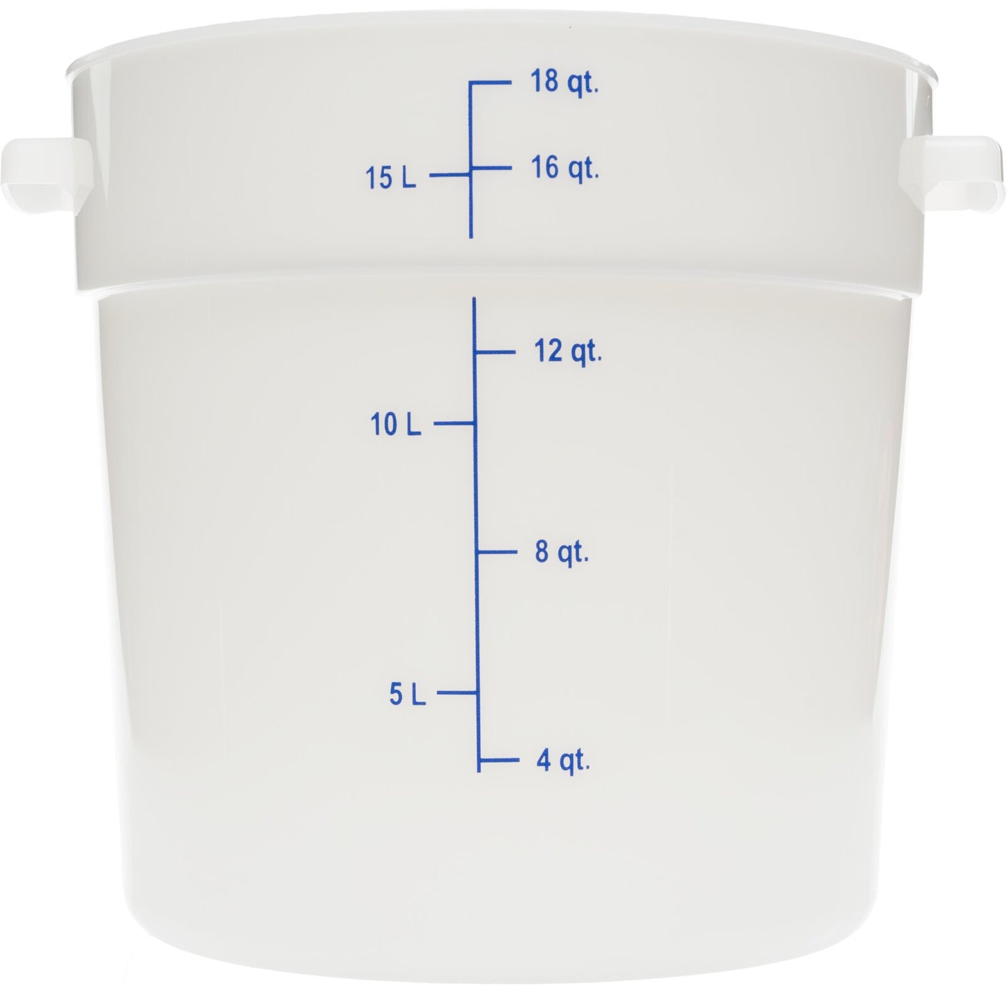 Carlisle 1097802 18 Qt White Round Polyethylene StorPlus Food Storage Container