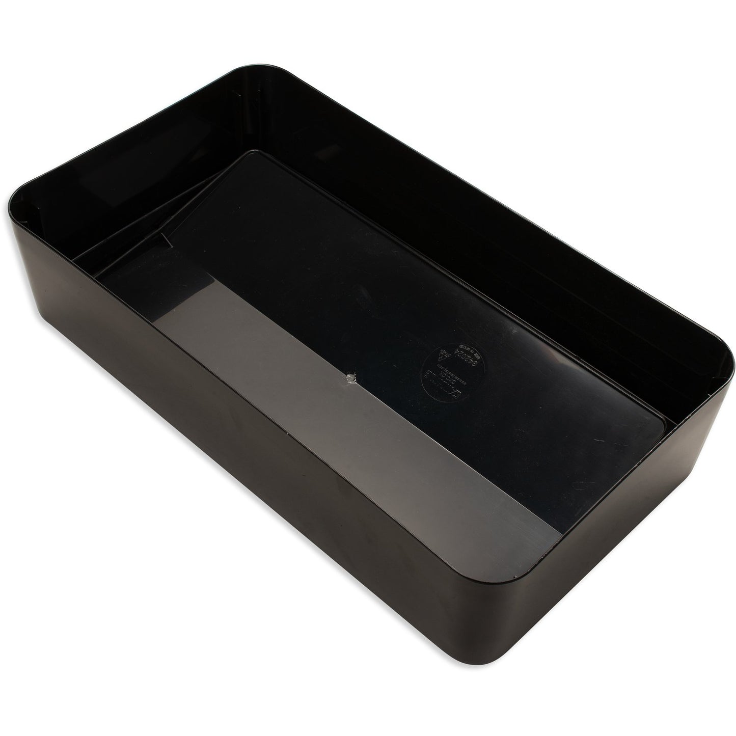 Carlisle 34202403 15 and 23 Gallon Black Rectangle ABS TrimLine Swing Top Waste Container Trash Can Lid