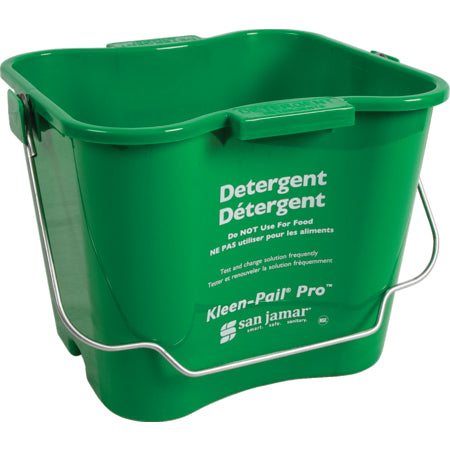 San Jamar KPP196GN Green Polypropylene Kleen-Pail Pro 6 Quart