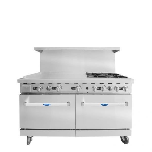 Atosa AGR-4B36GL-LP 60" Liquid Propane Gas Four Burner Gas Range with 36" Griddle