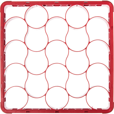 Carlisle REW20SC05 Red 20-Compartment Polypropylene OptiClean NeWave Color-Coded Short Glass Rack Extender