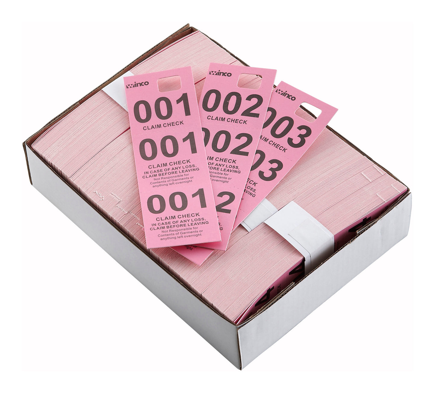 Winco CCK-5PK Pink Coat Check Tickets (500pcs/box)
