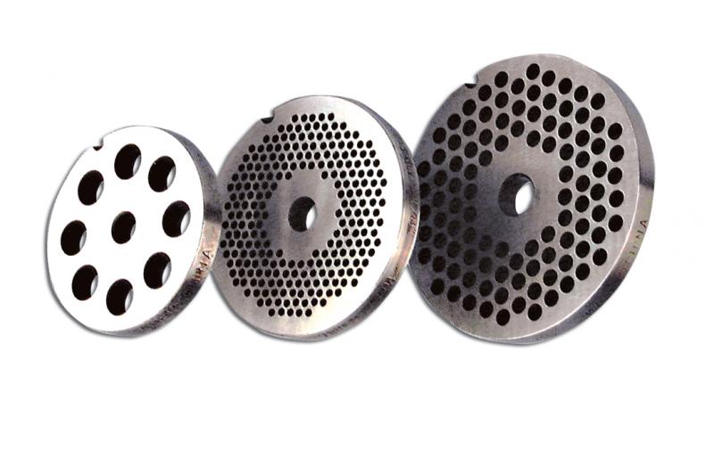 Omcan 39476 #52 Three Notches/Two Flat Sides Stainless Steel #52 Machine Plate with Hub, 9.5mm (3/8")