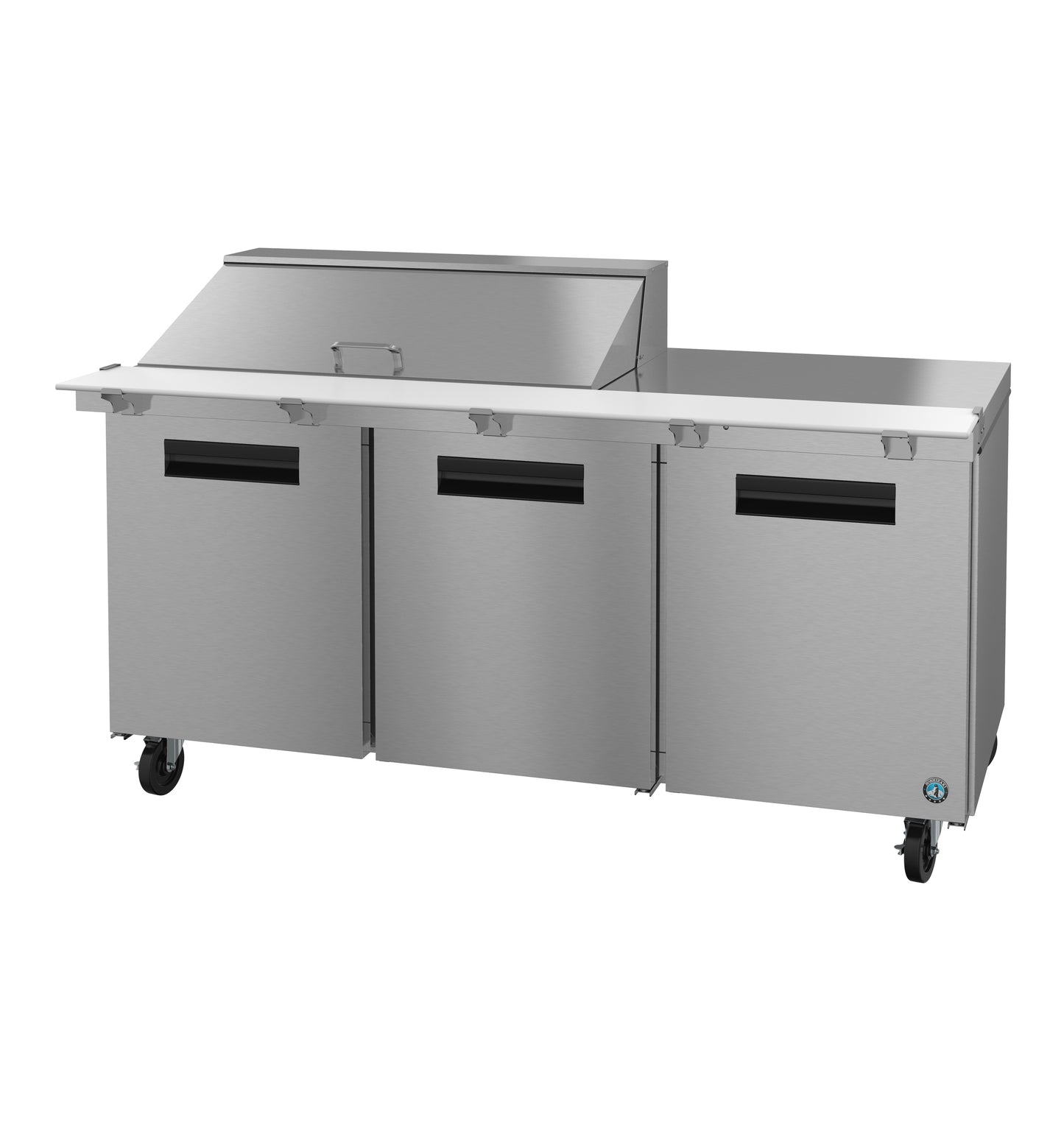 Hoshizaki SR72B-18M Three Section Stainless Doors Mega Top Prep Table Refrigerator