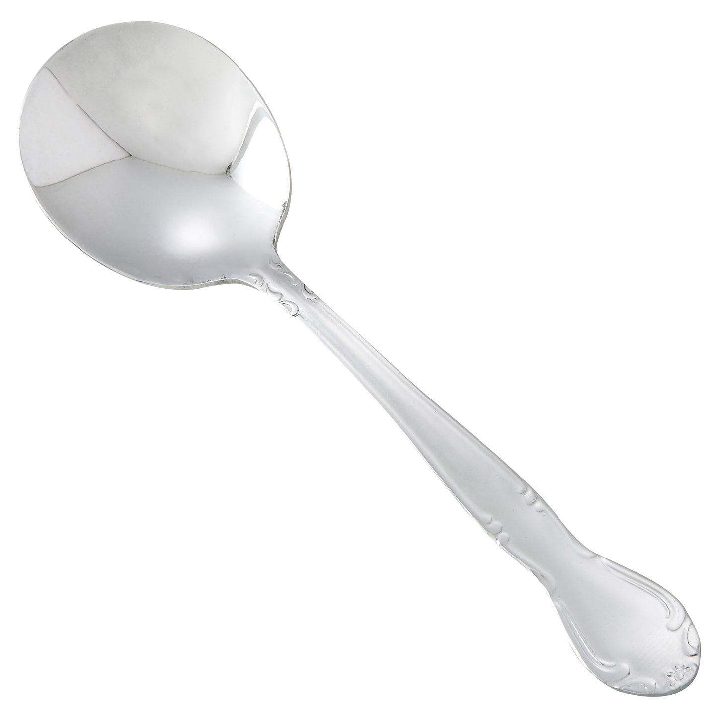 Winco 0024-04 Elegance Mirror Bouillon Spoon, 18/0 Heavyweight