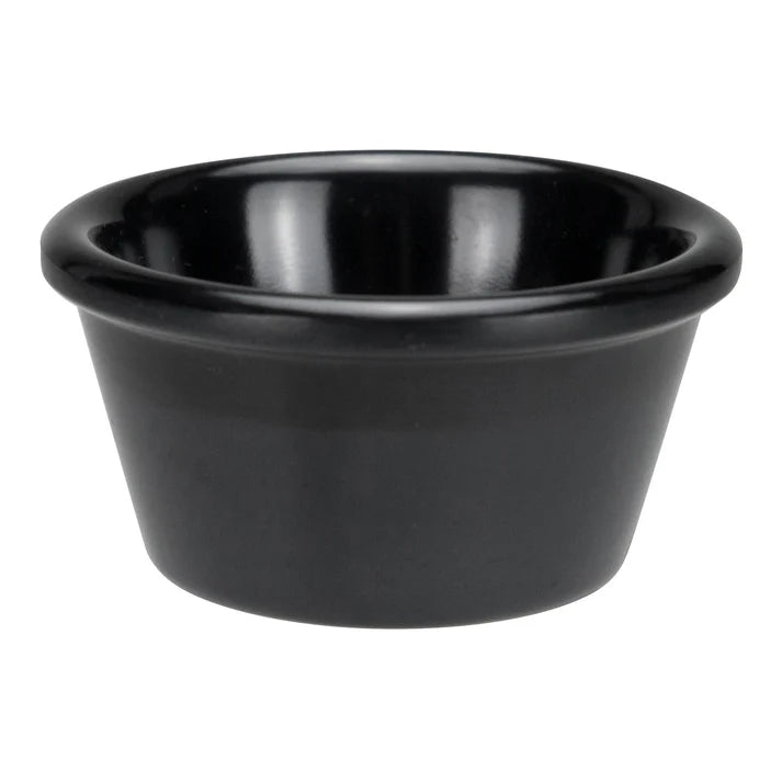 Winco RP-3K 3 oz. Black Plain Ramekins