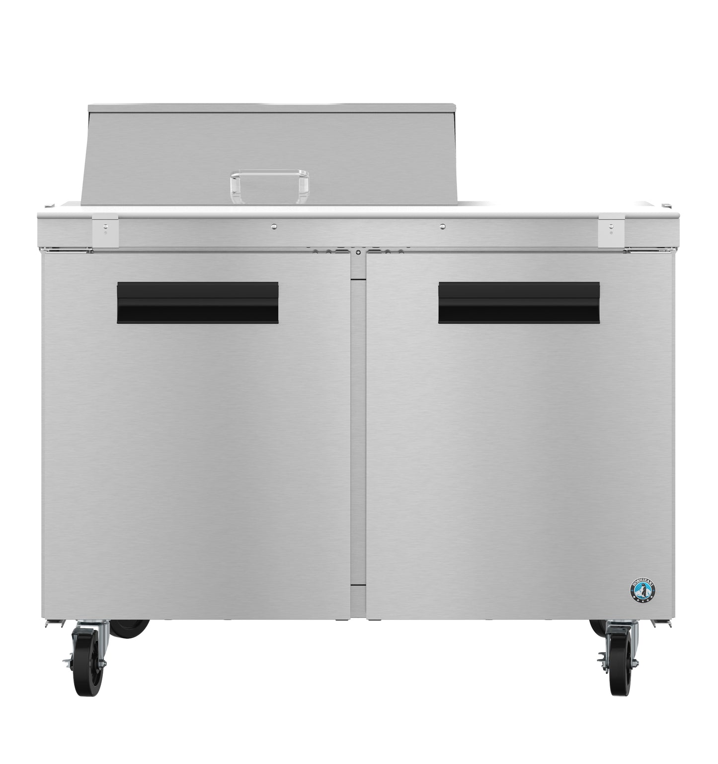 Hoshizaki SR48B-8 Two Section Stainless Doors Sandwich Prep Table Refrigerator
