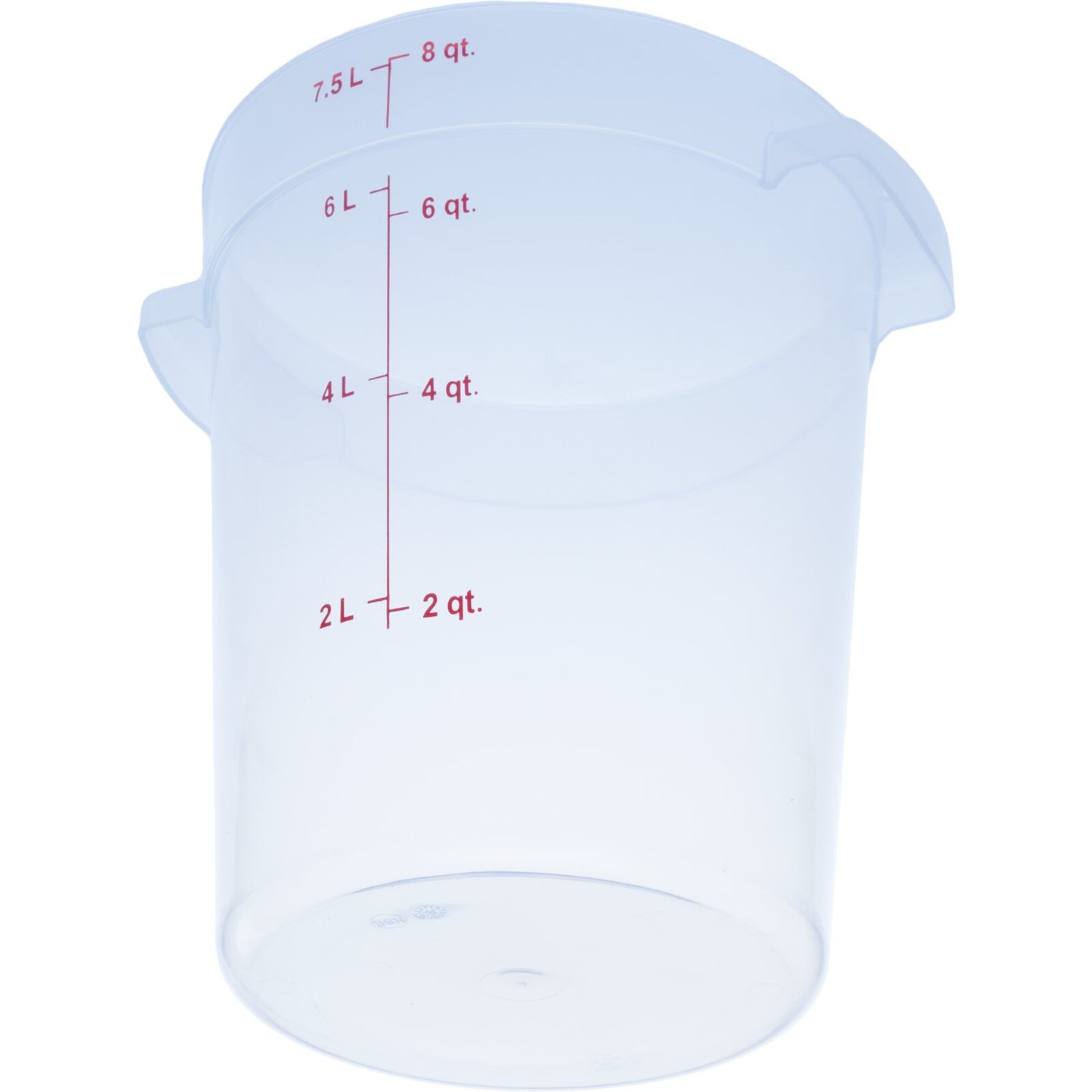 Carlisle 1096630 8 Qt Clear Round Polypropylene StorPlus Food Storage Container