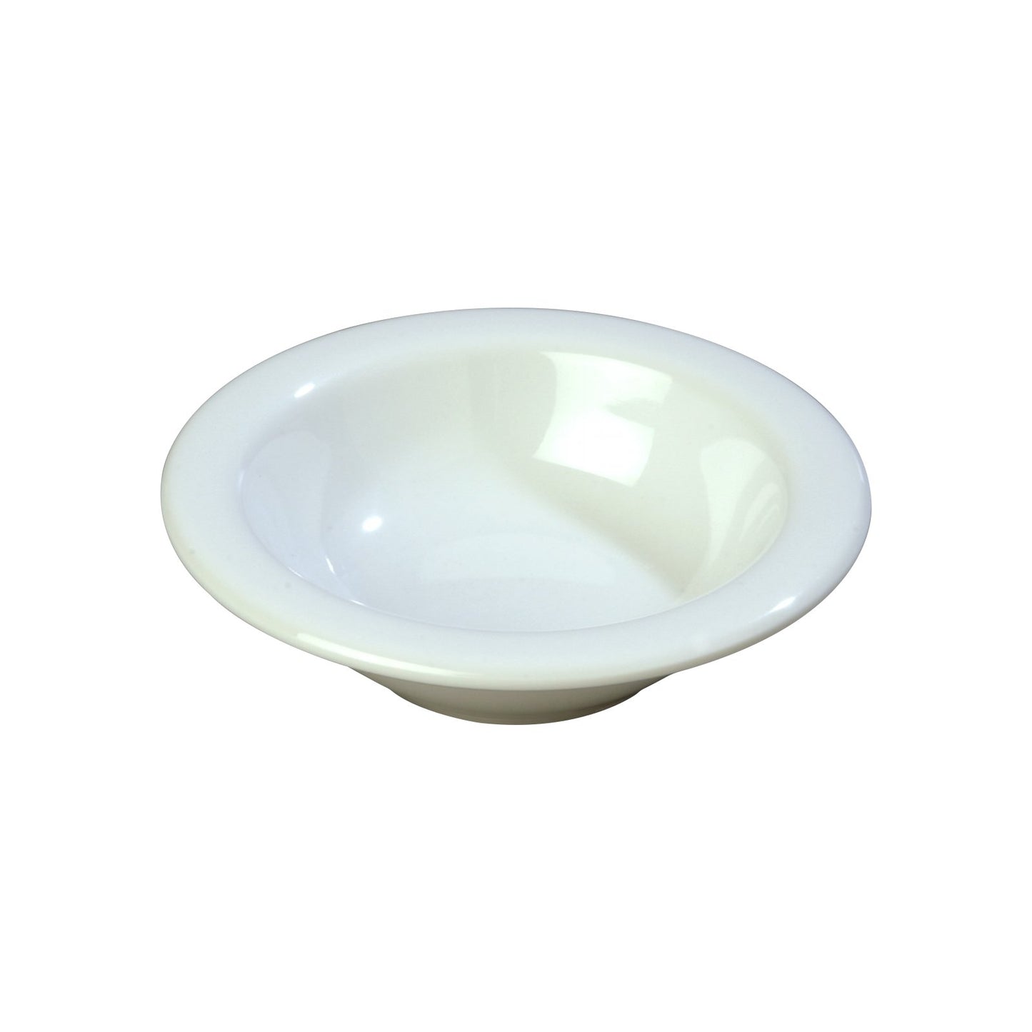 Carlisle 3304202 4.5 oz White Sierrus Melamine Rimmed Fruit Bowl