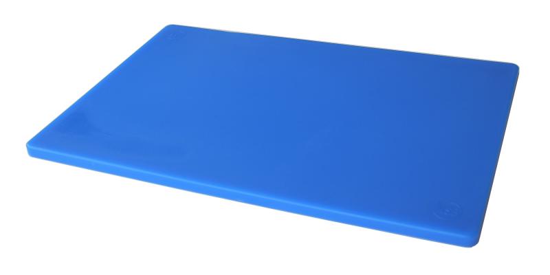 Omcan 41209 18" x 24" x 1/2" Blue Polyethylene Pre-Cut Rigid Cutting Board