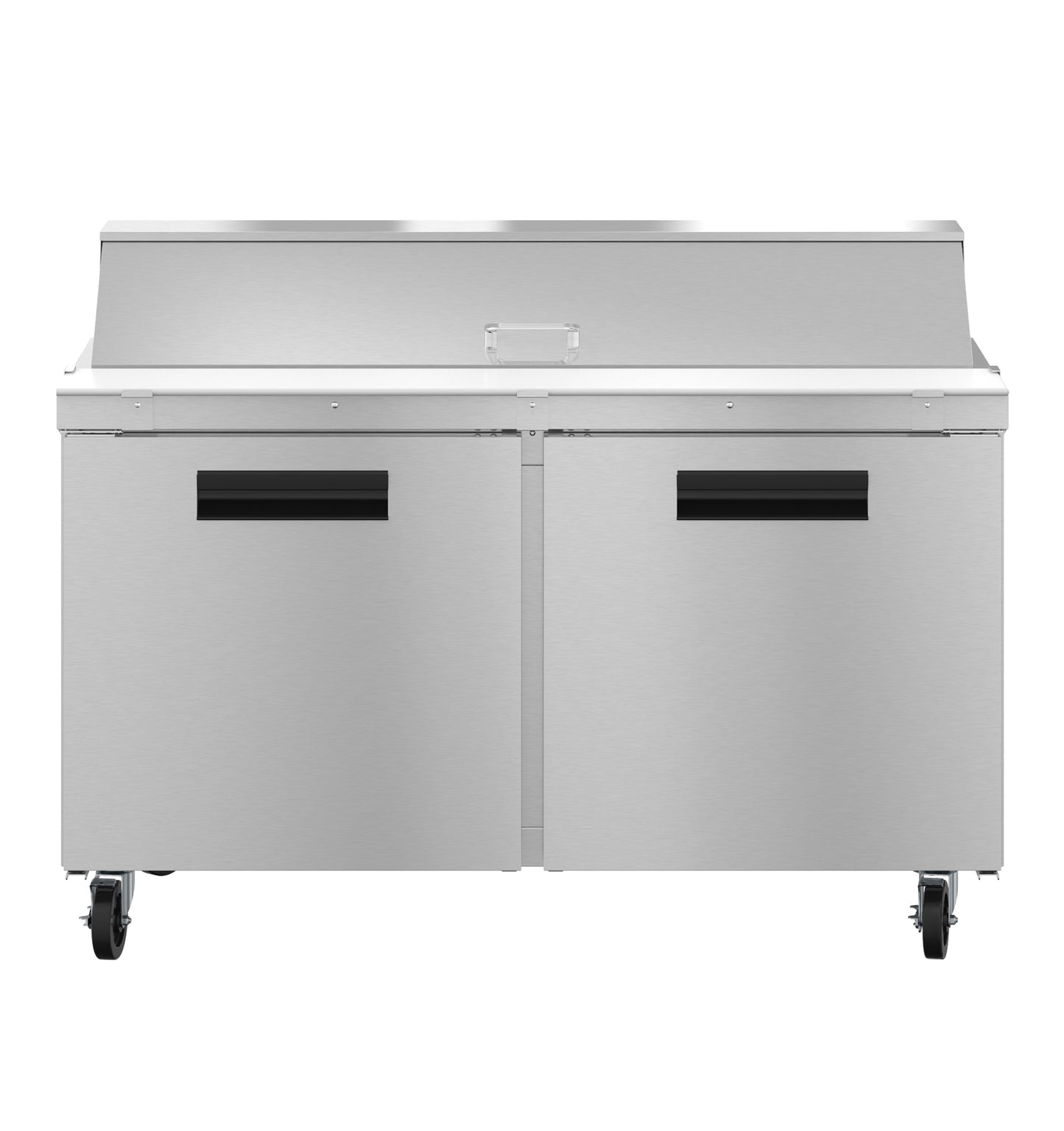 Hoshizaki SR60B-16 Two Section Stainless Doors Sandwich Prep Table Refrigerator
