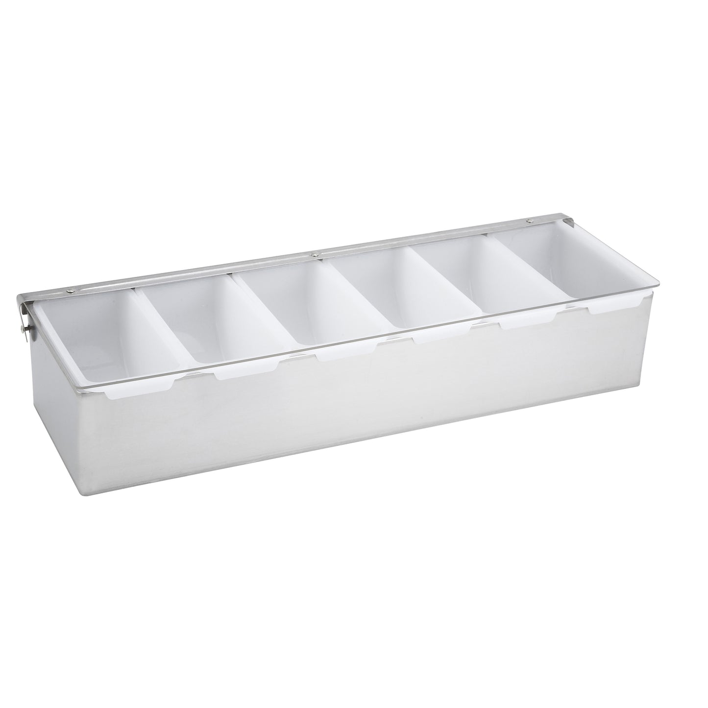 Winco CDP-6 6-Compartment Stainless Steel Base Condiment Holder