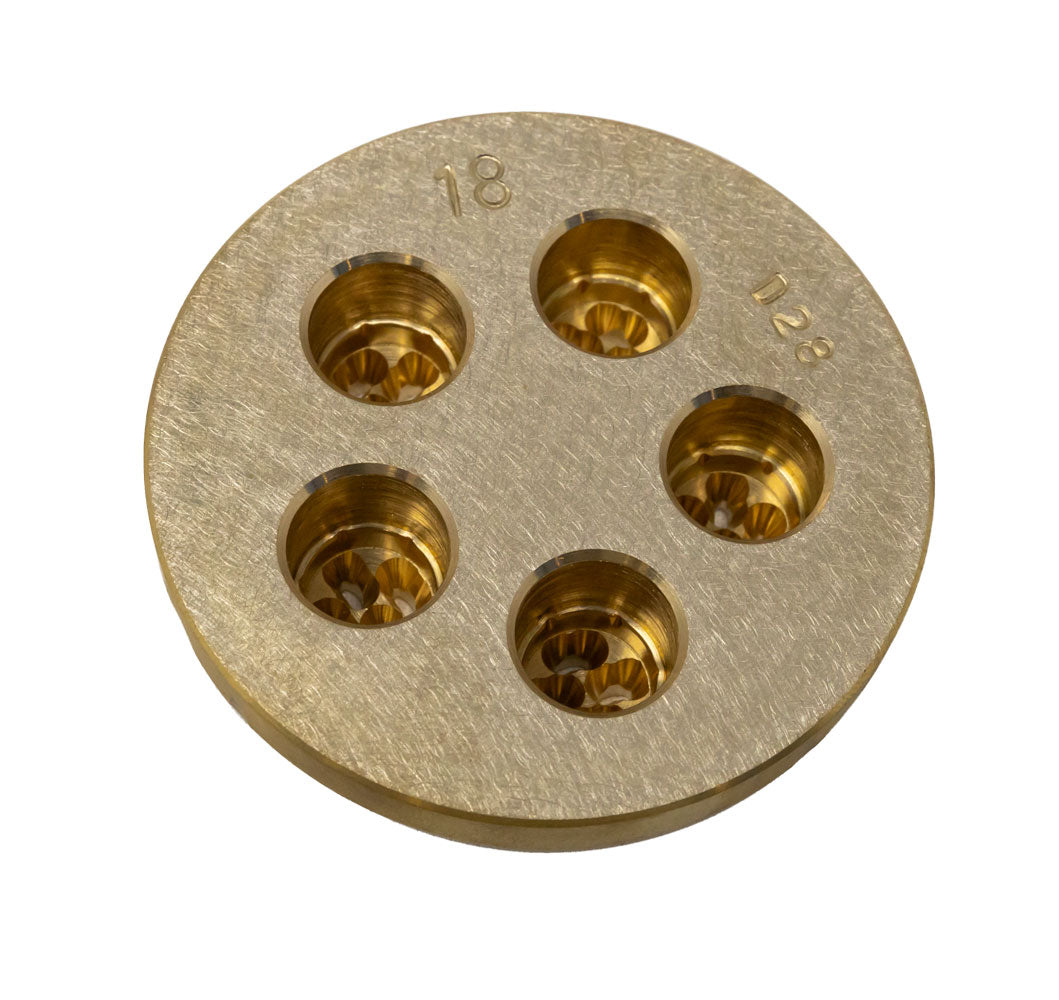 Omcan 13333 3 x 1.6 mm Pasta Die #18 Pasta Linguine